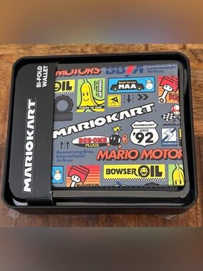 Nintendo Mario Kart Multi-Color Bi-Fold Wallet NWT